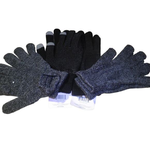 Mens Mission Ridge 4-pack Knitted Gloves, 2 Gripper Palm Gloves and 2 Regular - Picture 2 of 2